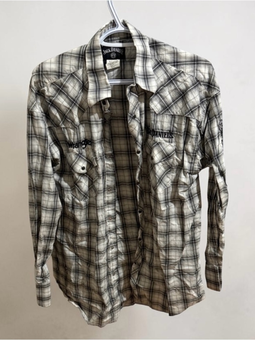 Wrangler Jack Daniel’s Black and White Plaid Shirt